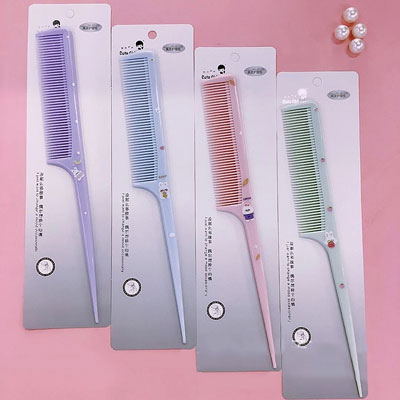 8896-7北歐色專業(yè)盤(pán)發(fā)挑梳 尖尾梳造型梳 美發(fā)化妝梳 時(shí)尚美發(fā)梳20/包400/箱59號(hào)六c1-1-3