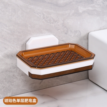 輕奢壁掛式肥皂盒免打孔單層抽屜肥皂架- 單層（210/箱）個(gè)