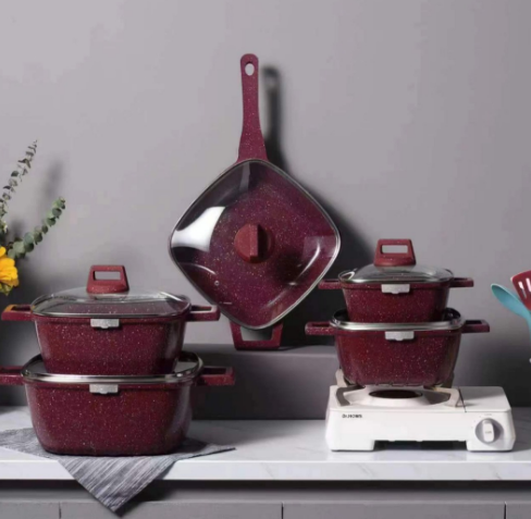 外貿(mào)出口鋁鍋25件套 non-stick cookware25Piece imperial pot