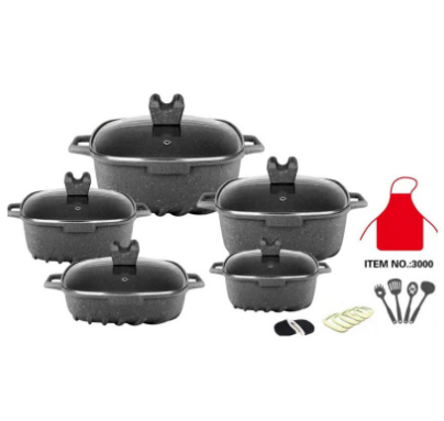 外貿(mào)出口鋁鍋22件套 non-stick cookware22Piece imperial pot