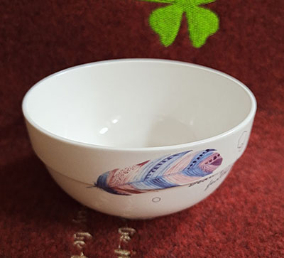 （二級）百款花型隨機5寸護邊個性創(chuàng)意陶瓷加厚碗飯碗---運輸破損自理無售后