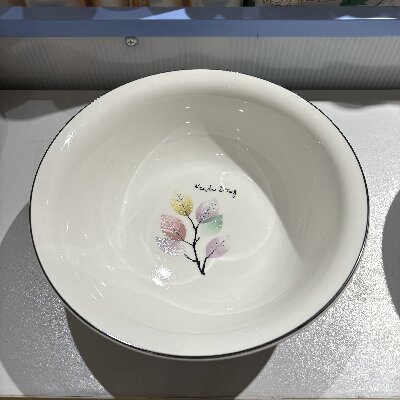 （一等）9寸湯古大碗湯碗面碗創(chuàng)意家用陶瓷碗湯盆—七彩葉30個(gè)/件六2號(hào)ZBJ