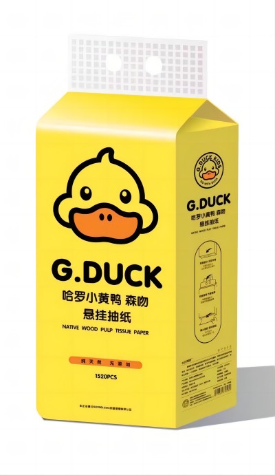 小黃鴨抽紙1280張 家用懸掛式面巾紙衛(wèi)生紙餐巾紙 可濕水面紙廁紙-六ZBJ-2號-1-3
