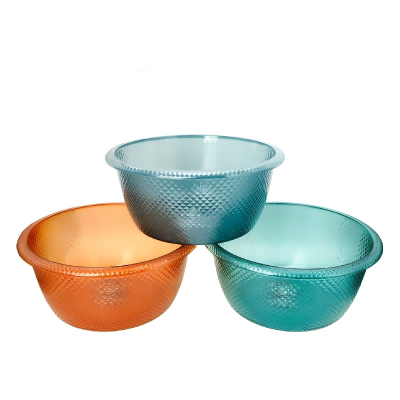 288圓形蔬菜加密塑料水果盆廚房家用洗菜藍(lán)六B27-3-1
