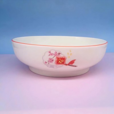 （優(yōu)級(jí)）8寸電子碗家用陶瓷大碗湯碗水煮魚(yú)碗面碗-金富貴 36/件六2號(hào)ZBJ2-2-1